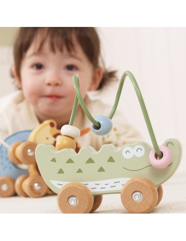 Uroczy labirynt koralikowy Krokodyl Viga – edukacja i zabawa dla malucha