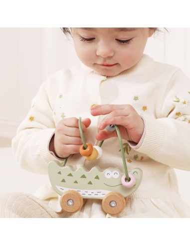 Uroczy labirynt koralikowy Krokodyl Viga – edukacja i zabawa dla malucha