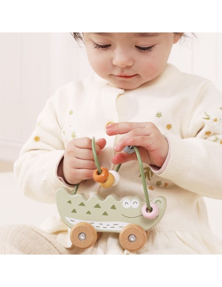 Uroczy labirynt koralikowy Krokodyl Viga – edukacja i zabawa dla malucha