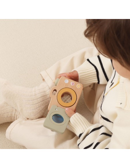 Drewniany aparat „Mój Pierwszy Aparat” Viga – edukacyjna zabawka dla malucha