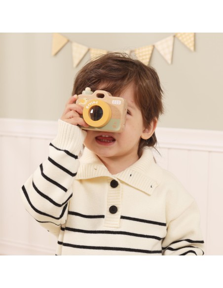 Drewniany aparat „Mój Pierwszy Aparat” Viga – edukacyjna zabawka dla malucha