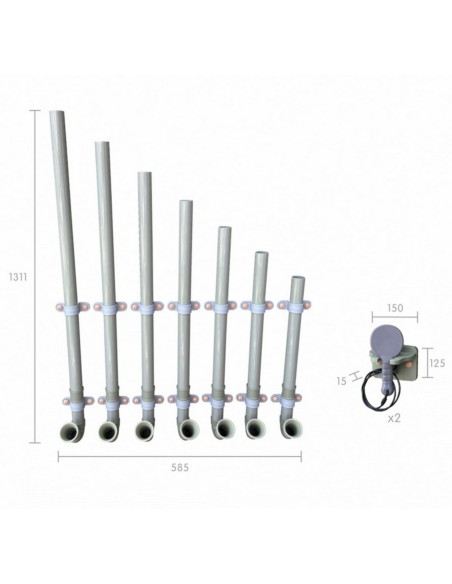 Sound Tubes with Sticks for the Masterkidz STEM Panel - musical toy