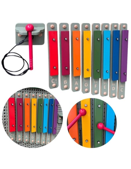Regenbogen-Wandxylophon Masterkidz – Groß, pädagogisches STEM-Instrument