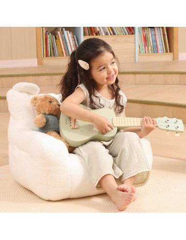 Viga medinė ukulele vaikams žalios su natomis