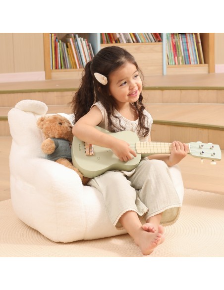 Viga medinė ukulele vaikams žalios su natomis