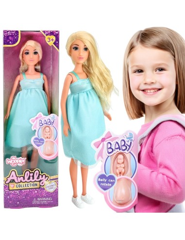 Lalka przyszła mama w ciąży z niemowlęciem – realistyczny model Woopie