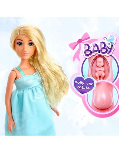 Pregnant mother-to-be doll with baby – realistic Woopie model