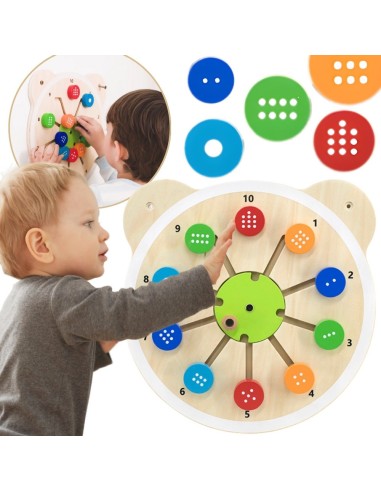 Drewniana tablica „Dopasuj cyferki” dla dzieci Viga – zabawa i nauka