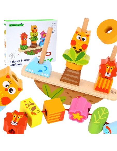Balansuojantys gyvūnai su užmaunimu TOOKY TOY – vystymas ir pramoga