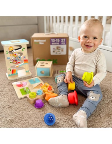 WOOPIE medinė Montessori Box 6in1 - edukacinis rinkinys mažyliui