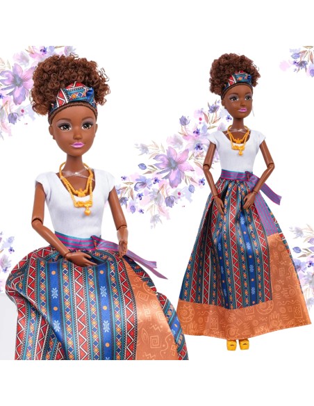 Lili Puppe von Woopie – elegante Puppe mit Kleid, beweglich und kreatives Spielzeug