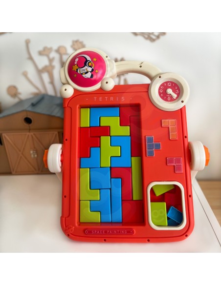WOOPIE Dvipusė piešimo lenta 2in1 Tetris oranžinė