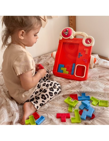 WOOPIE Dvipusė piešimo lenta 2in1 Tetris oranžinė