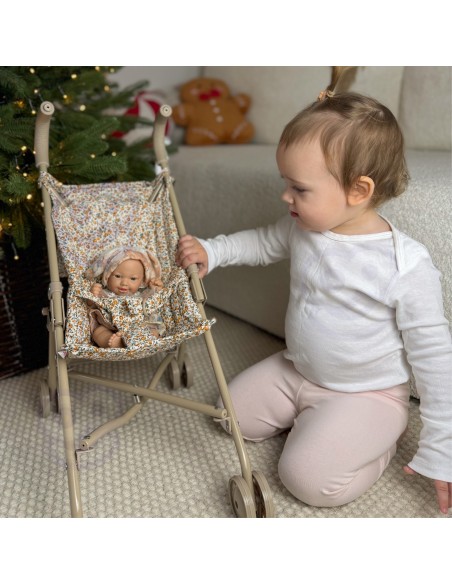 Leopard Print Doll Stroller – Stylish and Lightweight Woopie