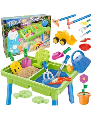 WOOPE Water Table 2 in 1 Sandbox - 13 Activities for Children