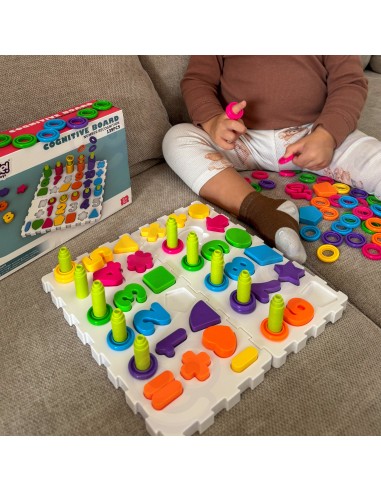 WOOPIE Montessori-Steckspiel 139-tlg – Sorter fürs Gehirn, Buchstaben & Zahlen