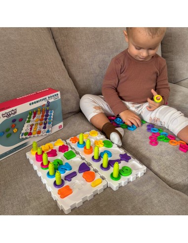 WOOPIE Montessori-Steckspiel 139-tlg – Sorter fürs Gehirn, Buchstaben & Zahlen