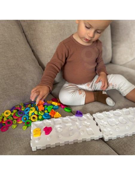 WOOPIE Montessori-Steckspiel 139-tlg – Sorter fürs Gehirn, Buchstaben & Zahlen
