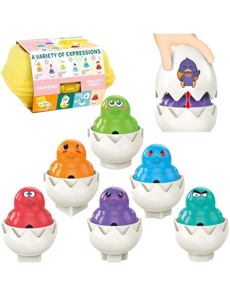 WOOPO Montessori Chick Egg Sorter Puzzle 6 pcs - Toy