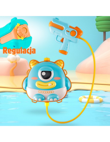 WOOPIE Wasserpistole UFO MONSTER mit Rucksack, 2,1 l