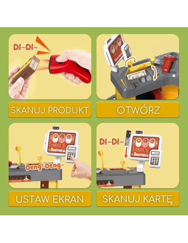WOOPE Interaktywny Super Market dla Dzieci - Akcesoria zabawkowe