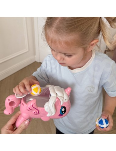 Woopie Geschicklichkeitsspiel Wurfspiele mit Klett 2in1 Einhorn