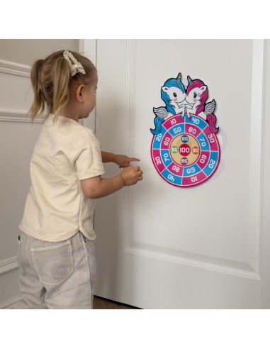 Woopie Geschicklichkeitsspiel Wurfspiele mit Klett 2in1 Einhorn