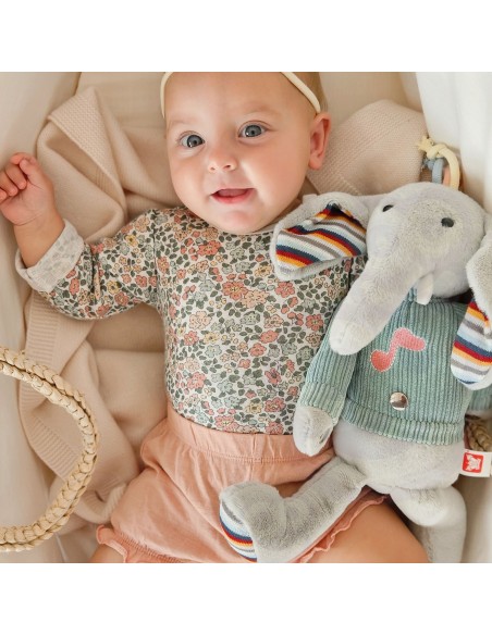 WOOPIE Elephant Cuddly Toy with Sound and Light for Children