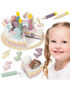 Wooden Birthday Cake Tooky Toy - Educational Toy for Play