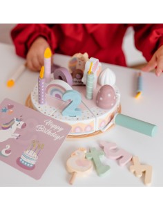 Wooden Birthday Cake Tooky Toy - Educational Toy for Play 2