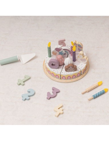 Wooden Birthday Cake Tooky Toy - Educational Toy for Play