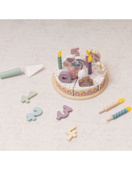 Wooden Birthday Cake Tooky Toy - Educational Toy for Play