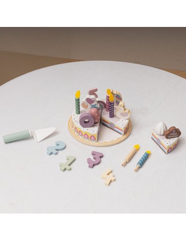 Wooden Birthday Cake Tooky Toy - Educational Toy for Play