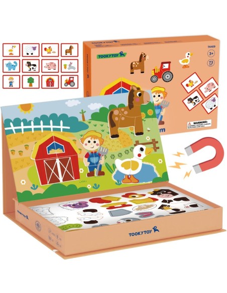 TOOKY TOY Magnetic Farm Puzzle - Educational Puzzles for Children