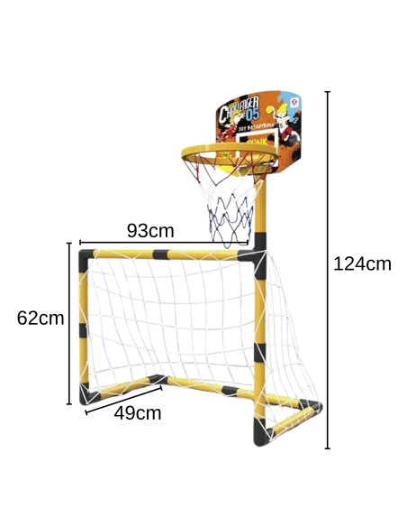 Sport-Set 2-in-1: Tor + Basketball von Woopie