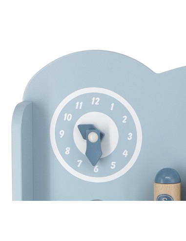 VIGA PolarB Wooden Kitchen with Accessories Silver - Blue