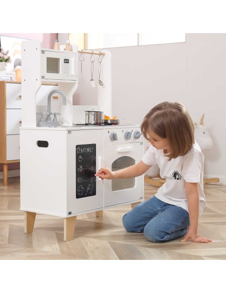 Viga – Interaktive Holzküche PolarB mit Zubehör für Kinder