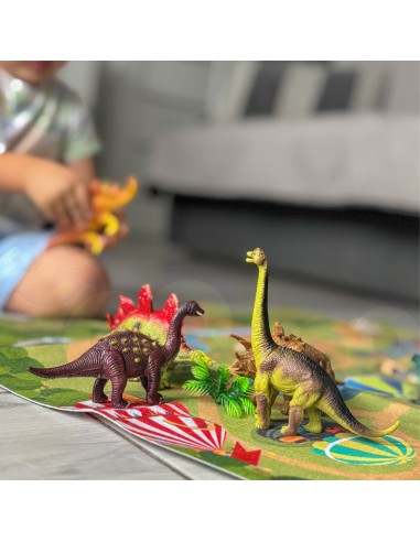WOOPIE Dinosaurs Set 16 Pieces with Mat and Box for Children