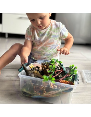 WOOPIE Dinosaurs Set 16 Pieces with Mat and Box for Children