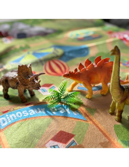 WOOPIE Dinosaurs Set 16 Pieces with Mat and Box for Children