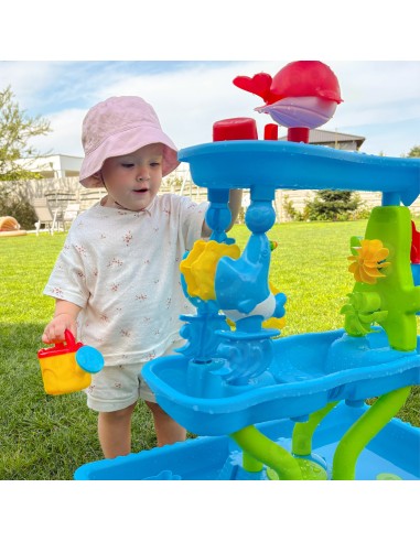 WOOPI 4-in-1 Water Table with Sandbox and Waterfall XL Dolphin