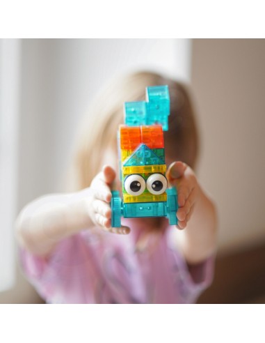 Woopie Magnetic Blocks 43 pcs – transparent, magnets, cars, buildings