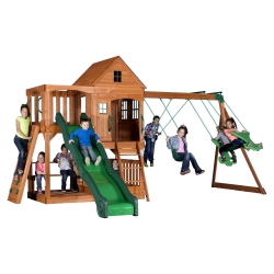 The huge Atlantic Backyard Discovery Wooden Playground