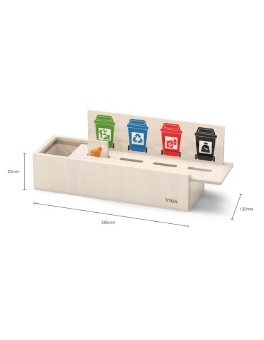 VIGA Educational Garbage Sorting Puzzle - Wooden Game