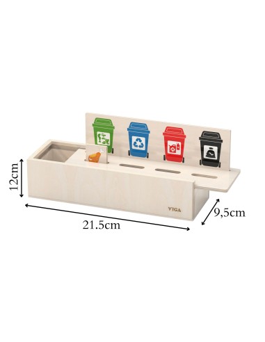 VIGA Educational Garbage Sorting Puzzle - Wooden Game