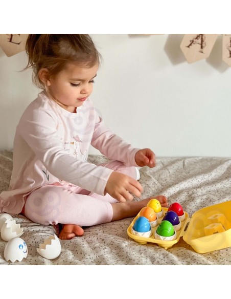 Układanka Sorter Montessori Wesołe Kurczaczki Jajka 6szt