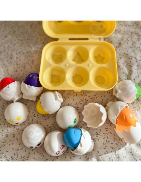 Układanka Sorter Montessori Wesołe Kurczaczki Jajka 6szt