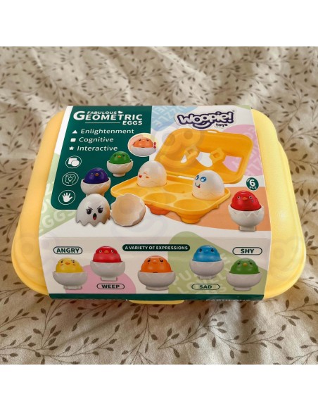 Układanka Sorter Montessori Wesołe Kurczaczki Jajka 6szt