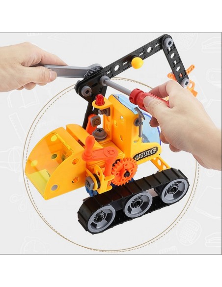 Konstravimo rinkinys – kurk savo statybines transporto priemones 6-in-1 STEAM, WOOPIE