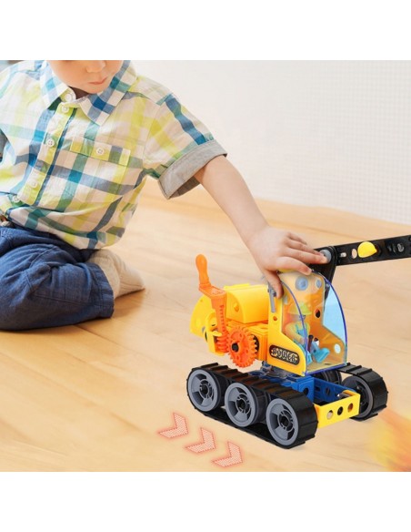 Konstravimo rinkinys – kurk savo statybines transporto priemones 6-in-1 STEAM, WOOPIE